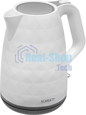 Чайник электрический Scarlett SC-EK18P49 1.7 л, 2200 Вт, белый/серый (корпус: пластик)