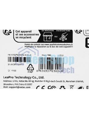 Флеш карта SDHC 8Gb Netac P600 NT02P600STN-008G-R