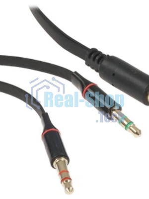 Кабель аудио удлинительный Cablexpert CCAB-02-35MF-3MB. 3.5 Jack (M)/3.5 Jack (F), черный, 3м, блистер