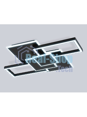 Потолочный светодиодный светильник Ambrella light FA1032/5 BK черный 95W 3000K-6400K 705*500*95 (ПДУ ИК)