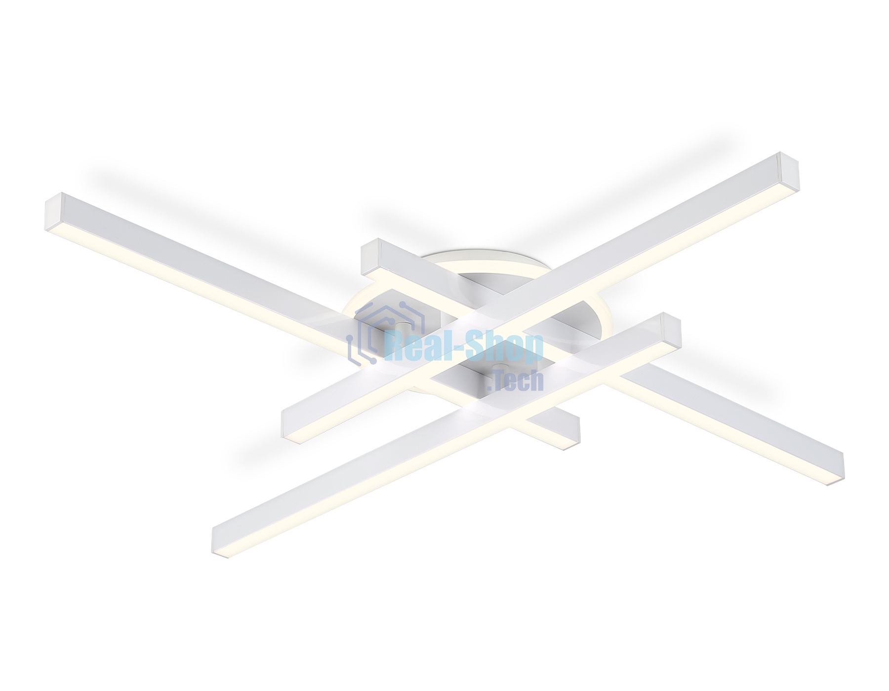 Потолочный светодиодный светильник Ambrella light FL6281 WH белый 58W 3000K-6400K 700*700*85 (ПДУ ИК)