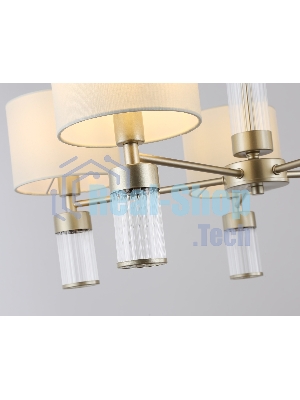 Люстра Ambrella light LH71301/5 CGD/WH золото/белый E14/5 max 40W D680*740
