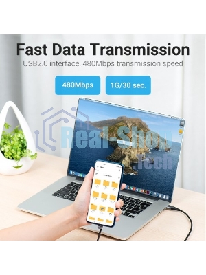 Кабель Vention USB 2.0 CM/AM 5A - 2м. U-образный