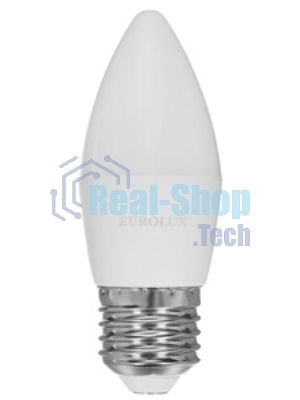 Лампа светодиодная EUROLUX LL-E-C37-6W-230-4K-E27 свеча