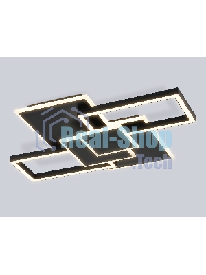 Потолочный светодиодный светильник Ambrella light FA1032/5 BK черный 95W 3000K-6400K 705*500*95 (ПДУ ИК)
