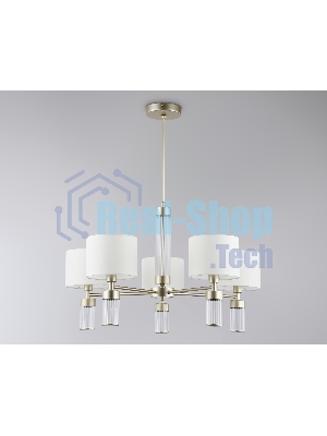 Люстра Ambrella light LH71301/5 CGD/WH золото/белый E14/5 max 40W D680*740