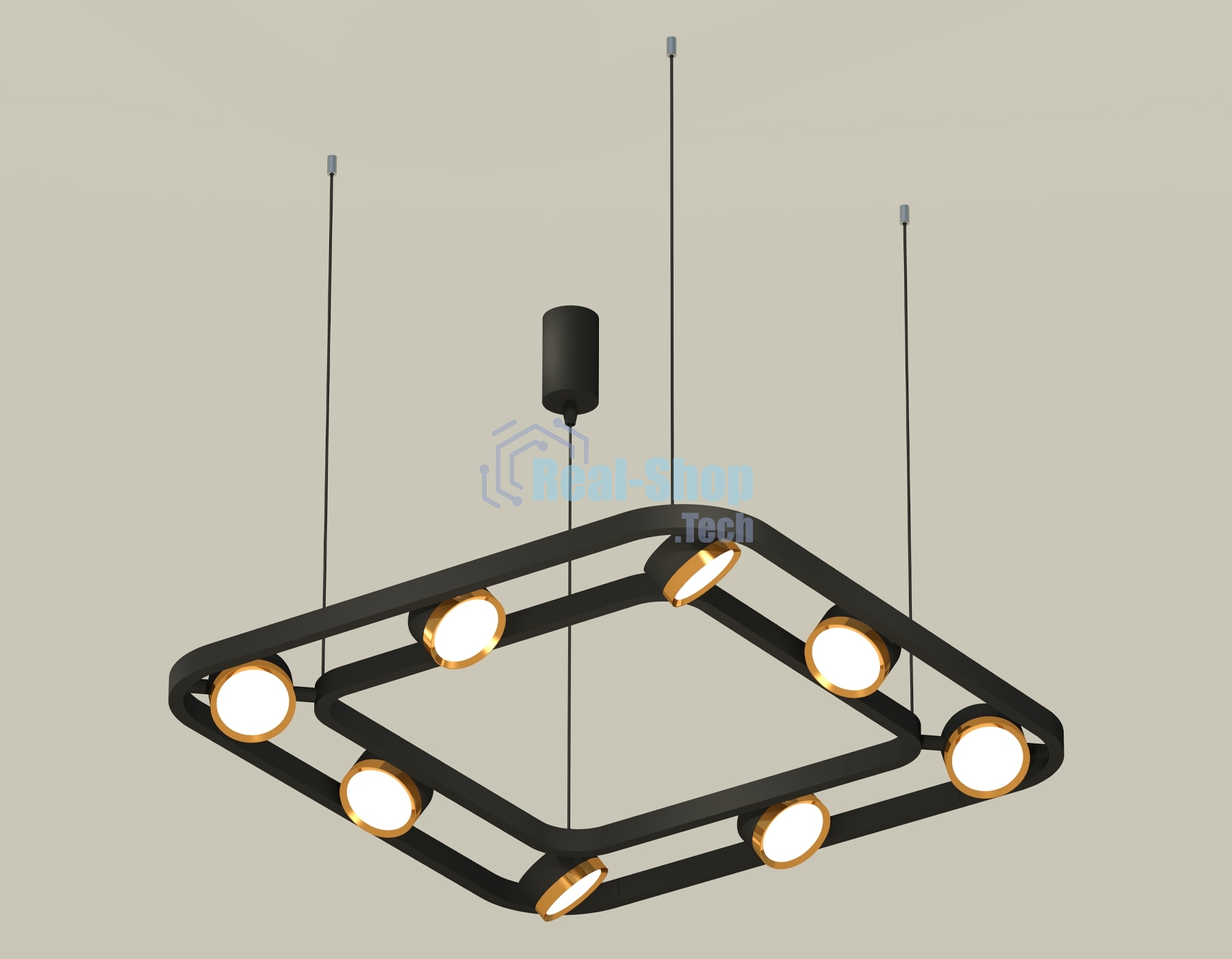 Светильник Ambrella light XB9182102/8 SBK/PYG черный песок/золото желтое полированное GX53 (C9182, N8124)
