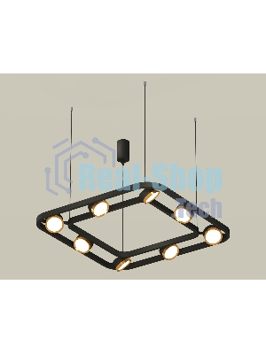 Светильник Ambrella light XB9182102/8 SBK/PYG черный песок/золото желтое полированное GX53 (C9182, N8124)