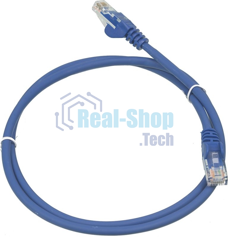 Патч-корд LANMASTER UTP LAN-PC45/U5E-1.0-BL вилка RJ-45-вилка RJ-45 cat.5е 1м синий LSZH (уп.:1шт)