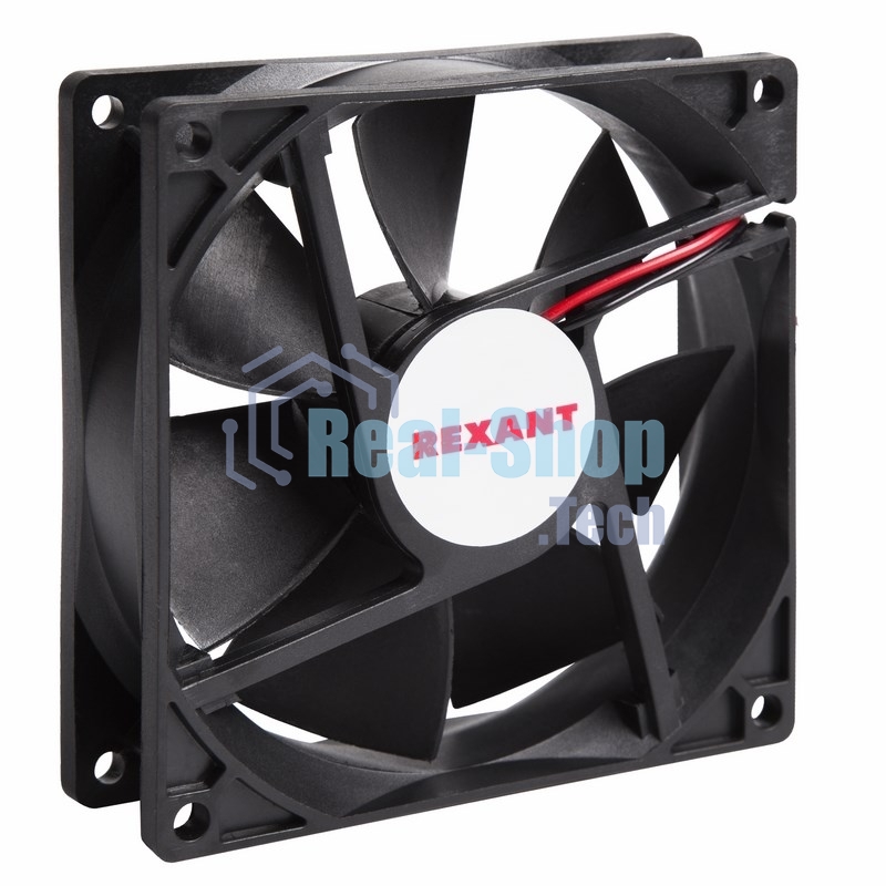 Вентилятор для корпуса Rexant RX 9225MS 24VDC черный, 92 мм, 2500 об/мин, 30 дБ, 2 pin