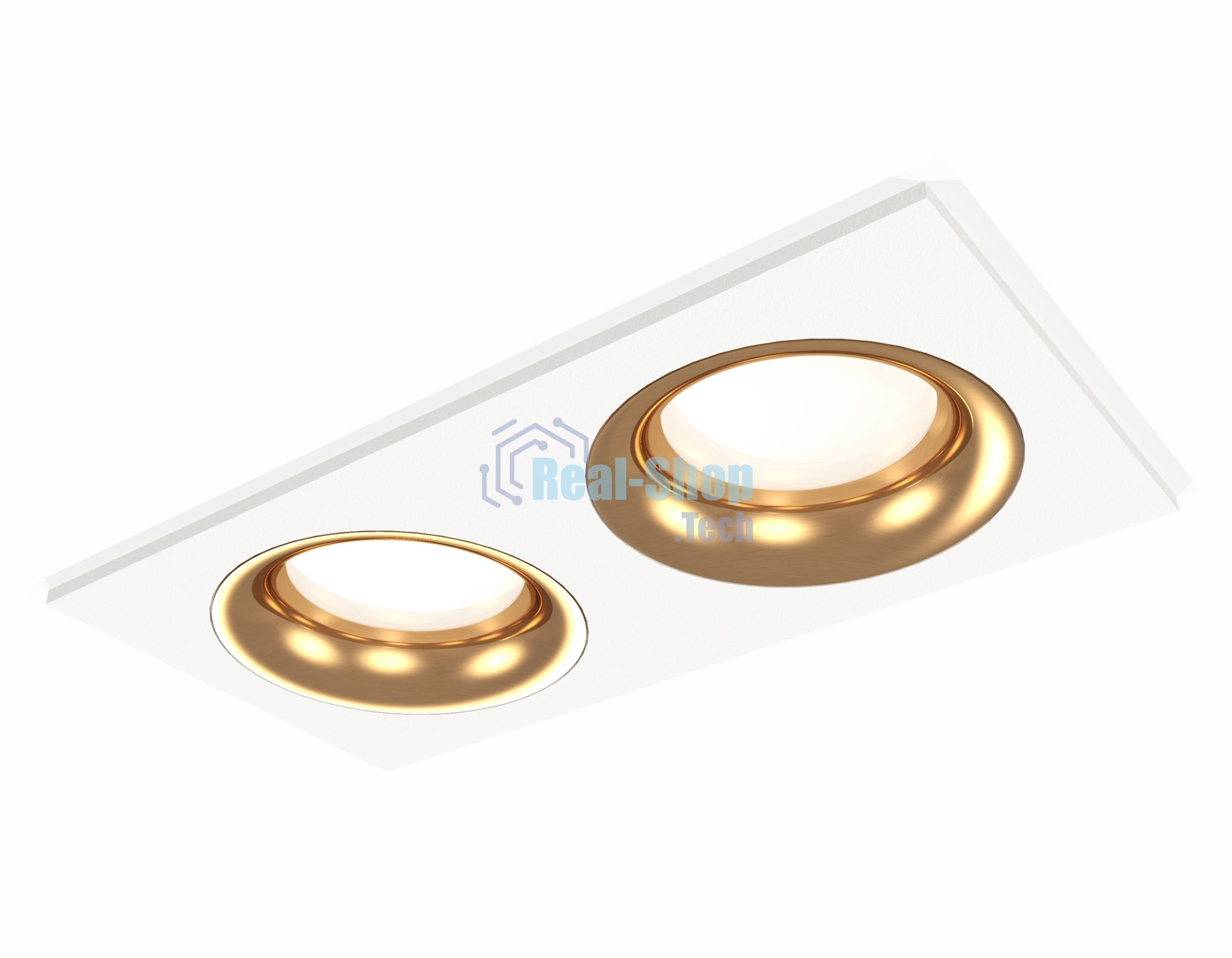Комплект встраиваемого светильника Ambrella light XC7635005 SWH/PYG белый песок/золото желтое полированное MR16 GU5.3 (C7635, N7014)