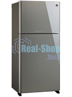 Холодильник Sharp SJ-XG60PGSL серебристый двухкамерный 422/178л морозилка сверху, No Frost
