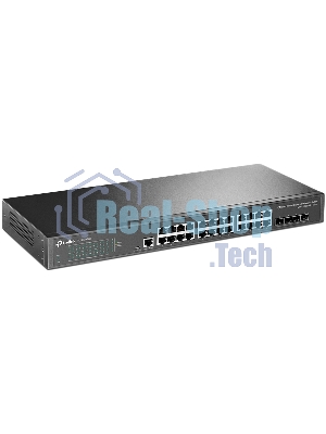 Коммутатор TP-Link JetStream 24-port Pure-Gigabit L2+ Managed Switch, 24 10/100/1000Mbps RJ45, 4*10G SFP+ Slots