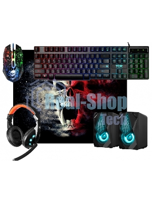 Комплект клавиатура+мышь Defender Tor MHP-127 проводной, USB, 3200 DPI, чёрный