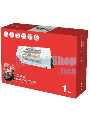 Накопитель SSD ADATA XPG MARS 980 STORM, 1000Gb, M.2(22x80мм), NVMe, PCIe 5.0 x4, 3D NAND, R/W 14000/10000Mb/s, IOPs 1 600 000/1 650 000, TbW 740, DWPD 0.4, with Heat Sink (5 лет)
