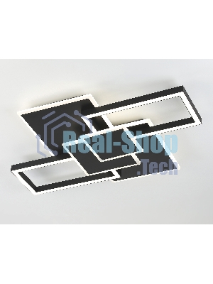 Потолочный светодиодный светильник Ambrella light FA1032/5 BK черный 95W 3000K-6400K 705*500*95 (ПДУ ИК)