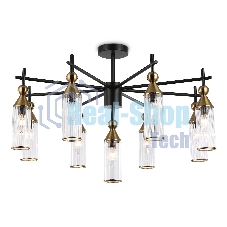 Люстра Ambrella light LH55258/9 BK/BS/CL черный/латунь/прозрачный E14*9 max 40W D770*530