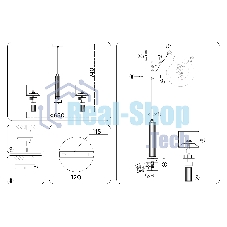 Люстра Ambrella light LH71301/5 CGD/WH золото/белый E14/5 max 40W D680*740