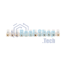 Клеммная колодка винтовая Rexant KВ-6 (2,5-6 мм²), ток 6 A, полиэтилен белый (ЗВИ), индивидуальная упаковка, 1 шт.