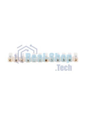 Клеммная колодка винтовая Rexant KВ-6 (2,5-6 мм²), ток 6 A, полиэтилен белый (ЗВИ), индивидуальная упаковка, 1 шт.
