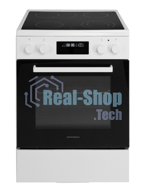 Плита электрическая Maunfeld MEC611CW09TD белый, конфорок 4 шт, духовка 59 л, 60 см x 85 см x 63 см