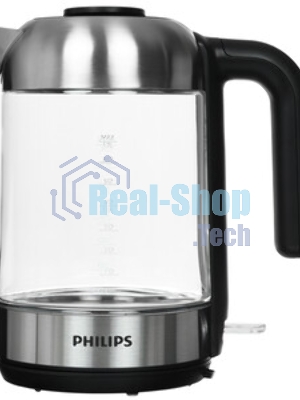 Чайник электрический Philips HD9339/80 1.7 л, 2200 Вт, прозрачный (корпус: стекло)