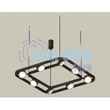 Светильник Ambrella light XB9182103/8 SBK/PPG черный песок/золото розовое полированное GX53 (C9182, N8126)