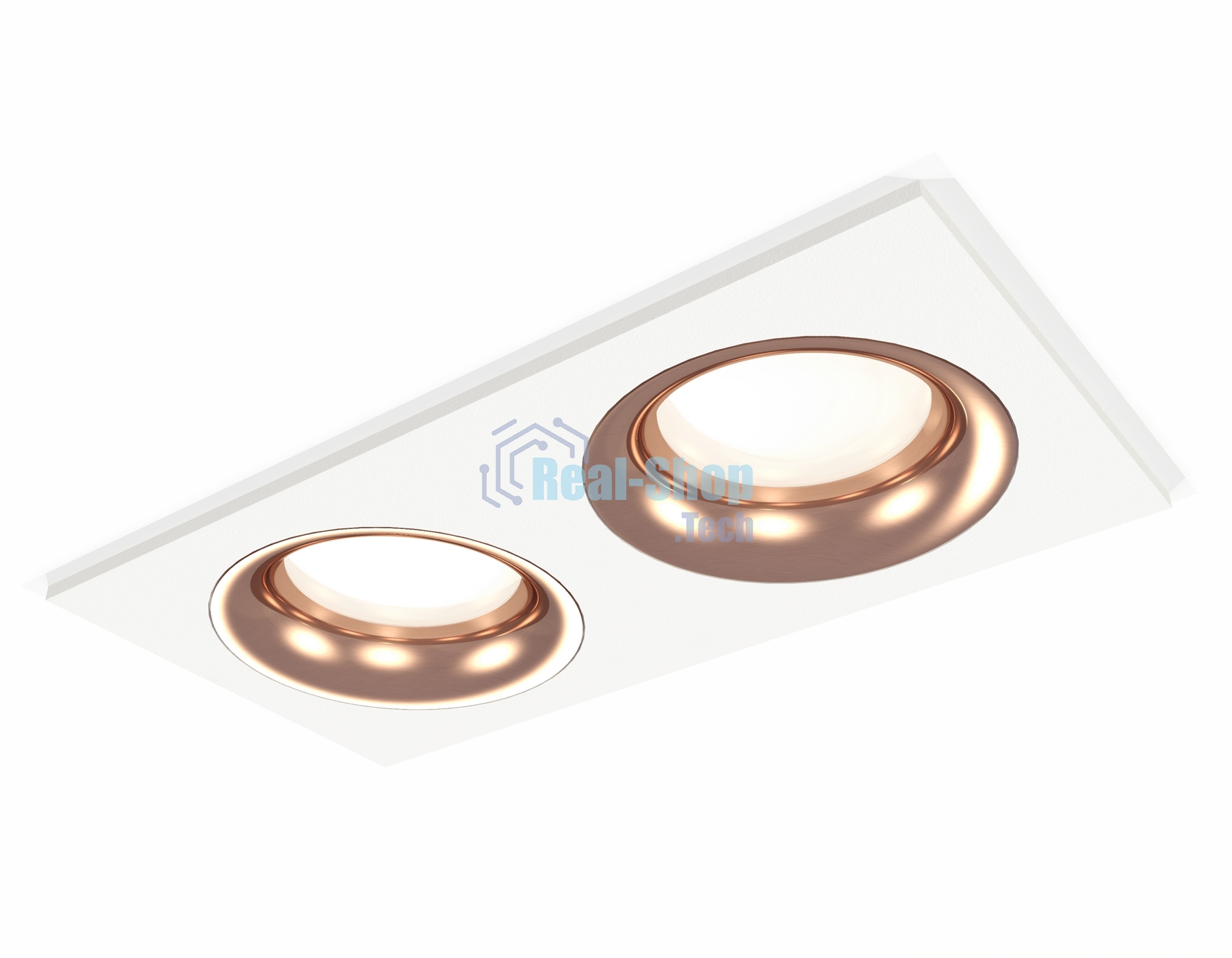 Комплект встраиваемого светильника Ambrella light XC7635006 SWH/PPG белый песок/золото розовое полированное MR16 GU5.3 (C7635, N7015)