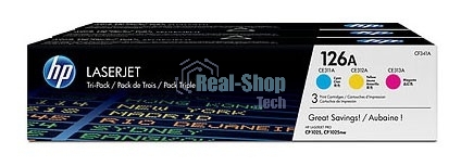 Картридж лазерный комплект HP CF341A голубой/пурпурный/желтый для LJ CP1025 3 х 1000 стр