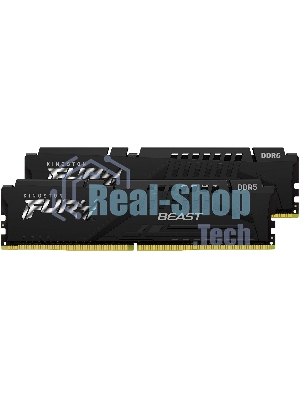 Оперативная память Kingston Fury Beast, DDR5, 16GB (2x8GB), 6000MHz, CL36, с радиаторами, черный