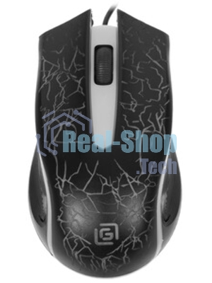 Мышь проводная Oklick 395M SHADOW черный, 1500 dpi, USB, кнопки - 3