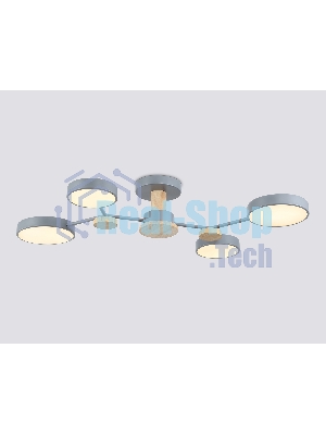 Светильник Ambrella light FL4859/4 GR/WD серый/дерево 60W 3000-6000K 700*400*120 (без ПДУ)