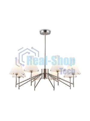 Люстра Ambrella light LH57125/8 SN/FR никель/белый матовый E14/8 max 40W D800*650