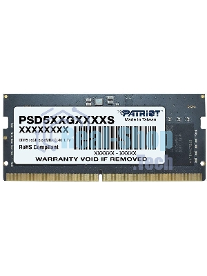 Оперативная память Patriot, DDR5, 8GB (1x8 GB), 4800 MHz, CL40, SO-DIMM