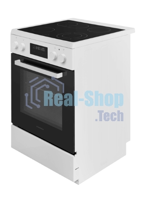 Плита электрическая Maunfeld MEC611CW09TD белый, конфорок 4 шт, духовка 59 л, 60 см x 85 см x 63 см