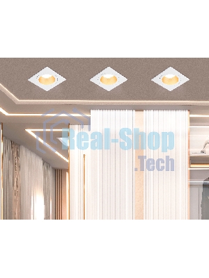 Встраиваемый точечный светильник Ambrella light TN102827 WH/GD белый/золото GU5.3 92*92*50