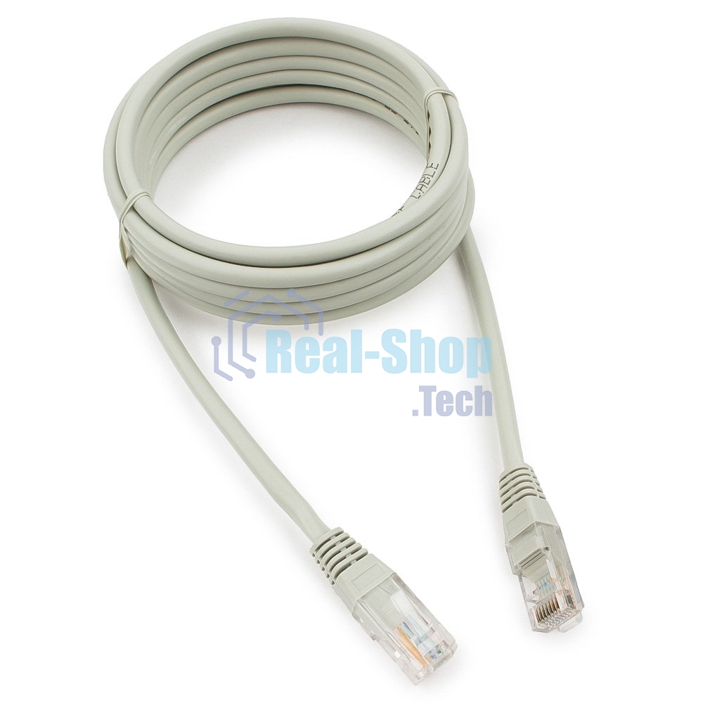 Патч-корд медный UTP Cablexpert PP10-3M cat.5e, 3м, литой, многожильный, серый