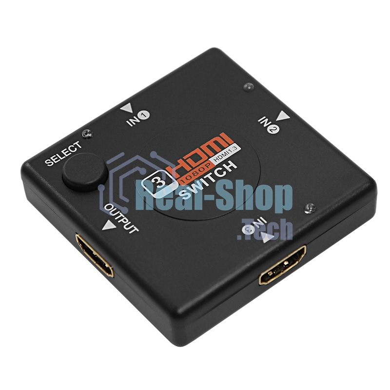 Переключатель Rexant гнездо HDMI на 3 гнезда HDMI, без питания, пластик