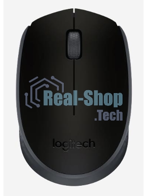 Мышь беспроводная Logitech M171 черный/серый, 1000 dpi, радиоканал, USB, кнопки - 3