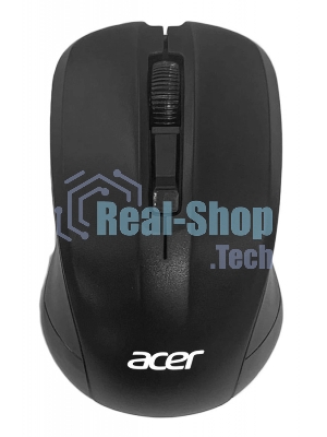 Мышь беспроводная Acer OMR010 черный, 1200 dpi, радиоканал, USB, кнопки - 3