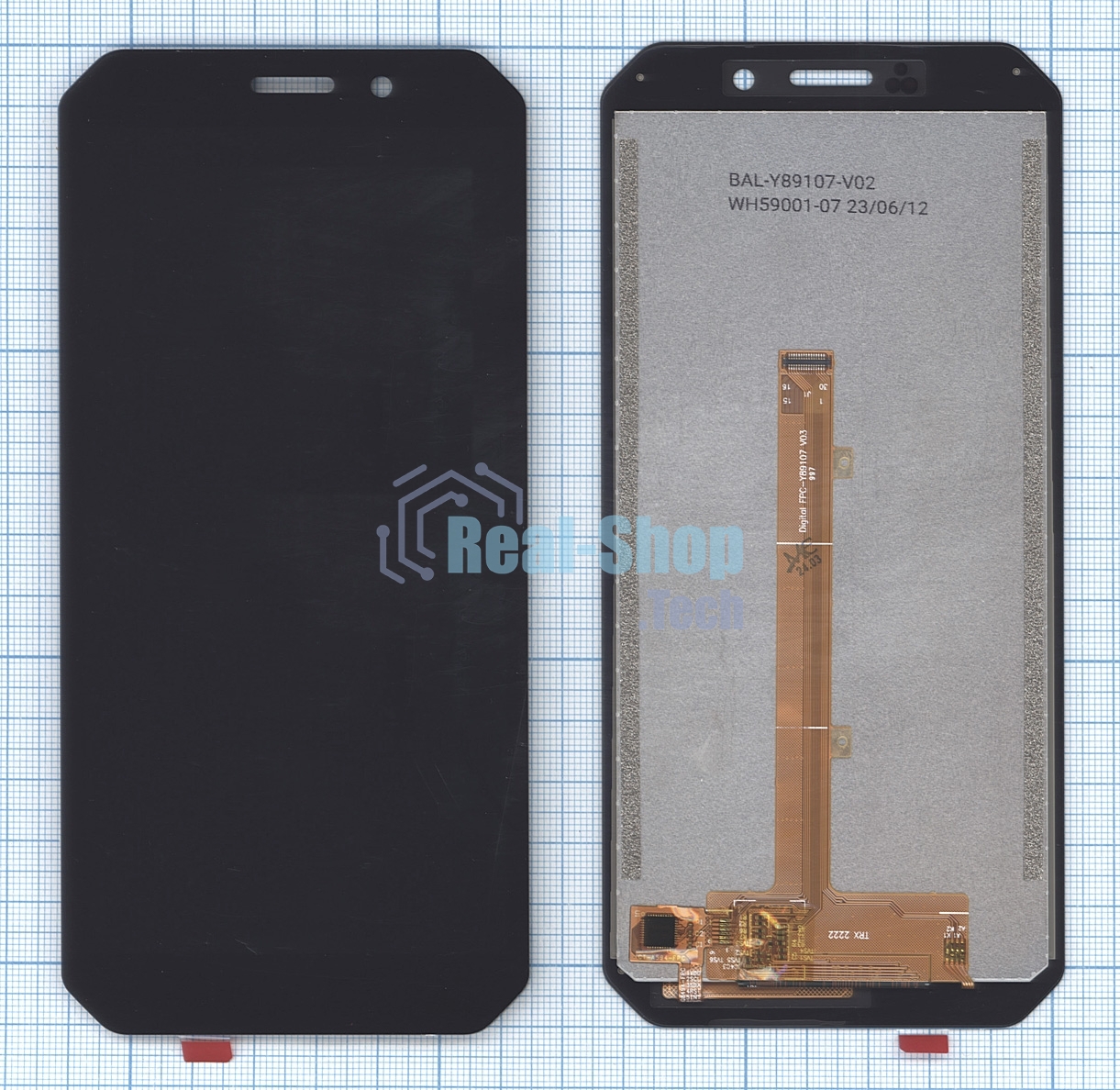 Дисплей для Doogee S51 в сборе с тачскрином черный