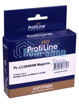 Картридж струйный ProfiLine PL-LC39/985M для принтеров Brother DCP-J125/DCP-J315W/DCP-J515W/MFC-J220/MFC-J265W/MFC-J410/MFC-J415W с чернилами Magenta