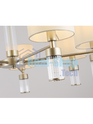 Люстра Ambrella light LH71303/7 CGD/WH золото/белый E14/7 max 40W D860*740
