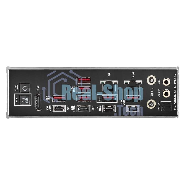 Материнская плата ASUS ROG CROSSHAIR X870E HERO, AM5, AMD X870E, 4xDDR5, 4xSATA, 5xM.2, 2xPCI-E 5.0 x16, 1xHDMI, 2xUSB-C (видео), 2x 5Gb LAN, 6xUSB-A 3.2 Gen 2, 2xUSB-C 3.2 Gen 2, 2xUSB4, 2x3.5 мм, 7.1, ATX
