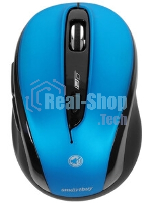 Мышь беспроводная беззвучная Smartbuy 612AG синяя, Blue LED SBM-612AG-BK