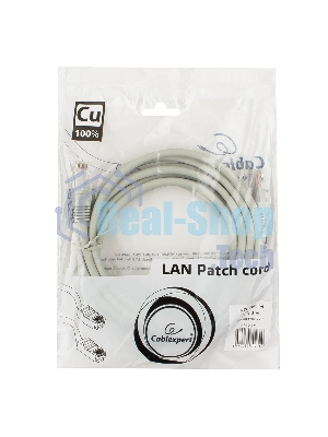 Патч-корд медный UTP Cablexpert PP10-3M cat.5e, 3м, литой, многожильный, серый