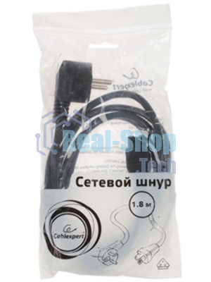 Кабель питания для ноутбуков Cablexpert PC-186-ML12 1.8м, 3-pin, с зазем., пакет