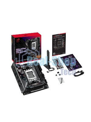 Материнская плата ASUS ROG STRIX B850-I GAMING WIFI, AM5, AMD B850, 2xDDR5, 2xM.2, 2xSATA, PCIe 4.0 x16, 1xHDMI, 1xUSB Type-C, 1x2.5Gb LAN, Wi-Fi 7, Bluetooth 5.4, 5xUSB-A 10Gbps, 1xUSB-C 20Gbps, 2xUSB-A 2.0, 3x3.5 мм, S/PDIF, 7.1, Mini-ITX