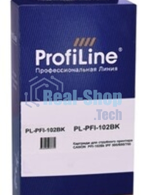 Картридж струйный ProfiLine PL-PFI-102BK для принтеров Canon IPF510/IPF605/IPF610/IPF650/IPF655/IPF710/IPF750/IPF755/IPF760/IPF765 с чернилами Black