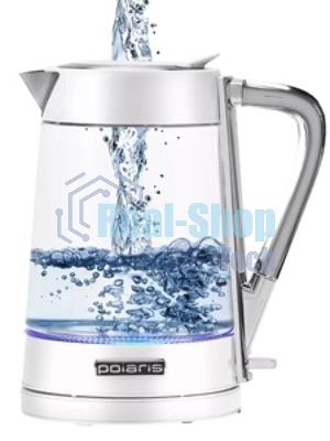 Чайник электрический Polaris PWK 1715 CGL Water Way Pro, Белый
